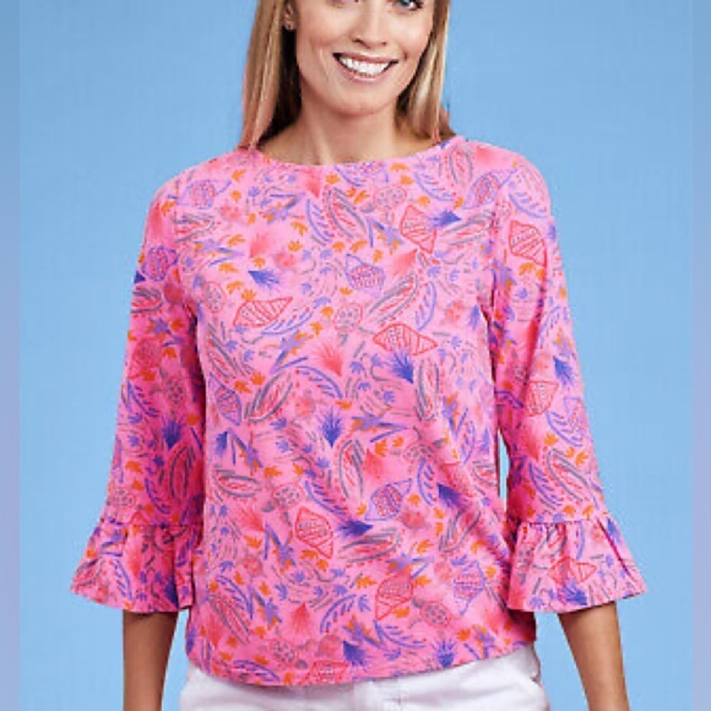 Fresh Produce | Turtle Cove printed Kira 3/4 sleeve tops